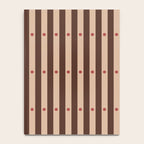 Stripes and Dots geometric pattern brown Notebook Gallery Image 4
