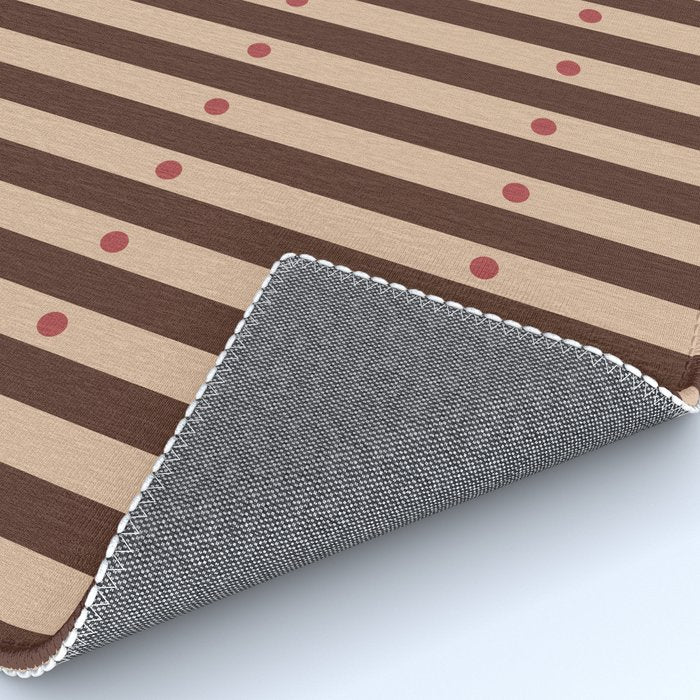 Stripes and Dots geometric pattern brown Rug Gallery Image 4