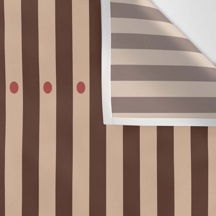 Stripes and Dots geometric pattern brown Wall Tapestry Gallery Image 3