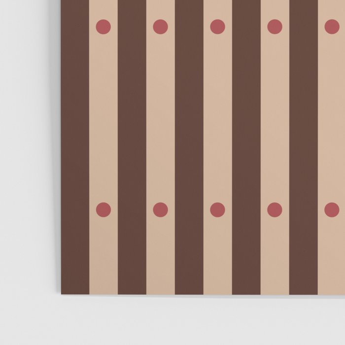 Stripes and Dots geometric pattern brown Poster Gallery Image 3