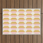 Zola Pattern Shapes - Sunrise Pink and Orange Outdoor Rug Gallery Image 1