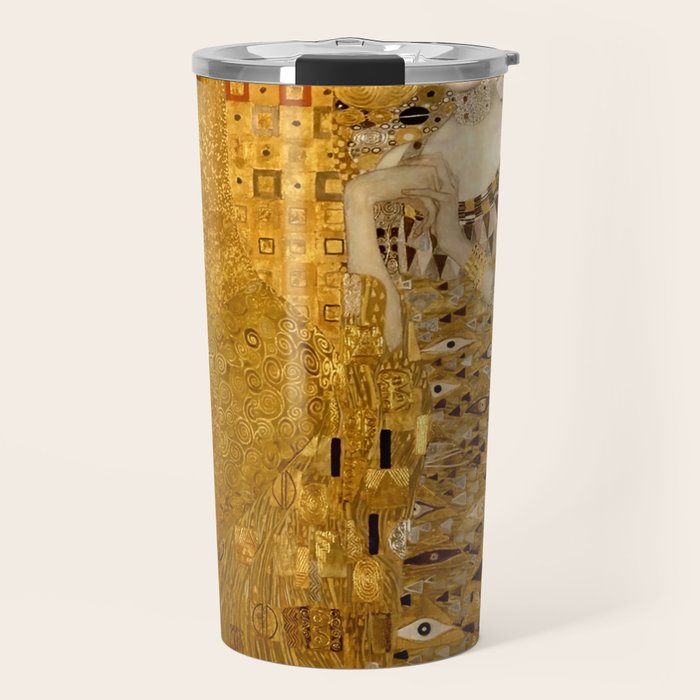 Woman in Gold Portrait by Gustav Klimt Travel Mug Gallery Image 1
