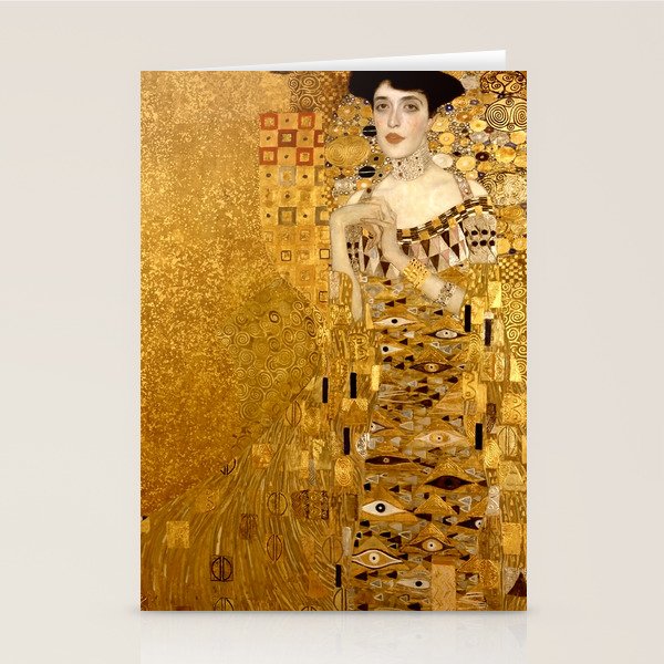Woman in Gold Portrait by Gustav Klimt Stationery Card Gallery Image 1