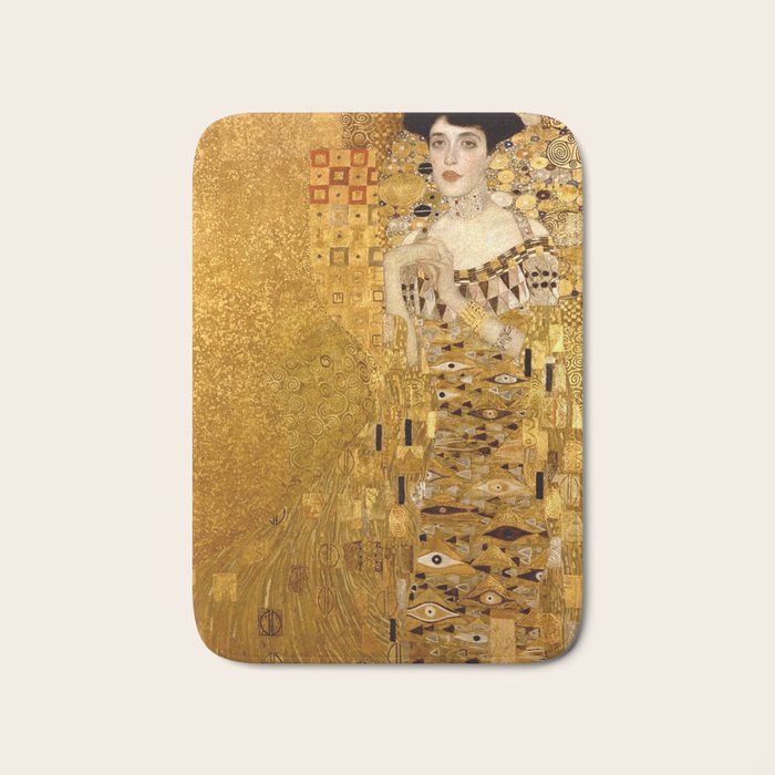 Woman in Gold Portrait by Gustav Klimt Bath Mat Gallery Image 1
