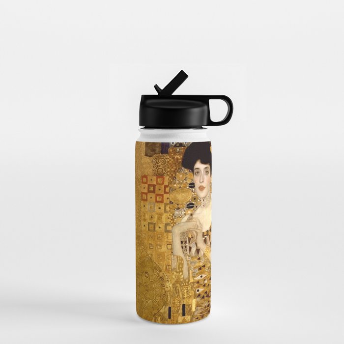 Woman in Gold Portrait by Gustav Klimt Water Bottle Gallery Image 1
