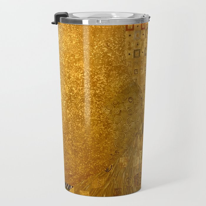 Woman in Gold Portrait by Gustav Klimt Travel Mug Gallery Image 3