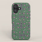 Cool zebras with fuchsia pink shoes and red lips illustration  iPhone Case Gallery Image 1