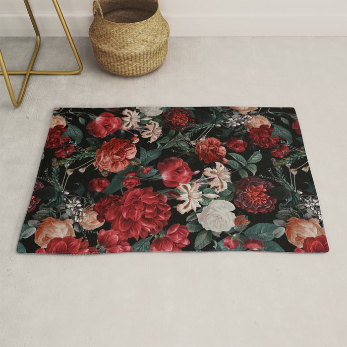 Night Garden Roses Rug Gallery Image 1