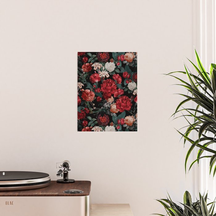 Night Garden Roses Poster Gallery Image 2