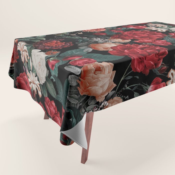 Night Garden Roses Tablecloth Gallery Image 1