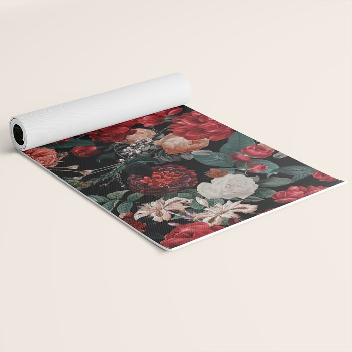 Night Garden Roses Yoga Mat Gallery Image 2