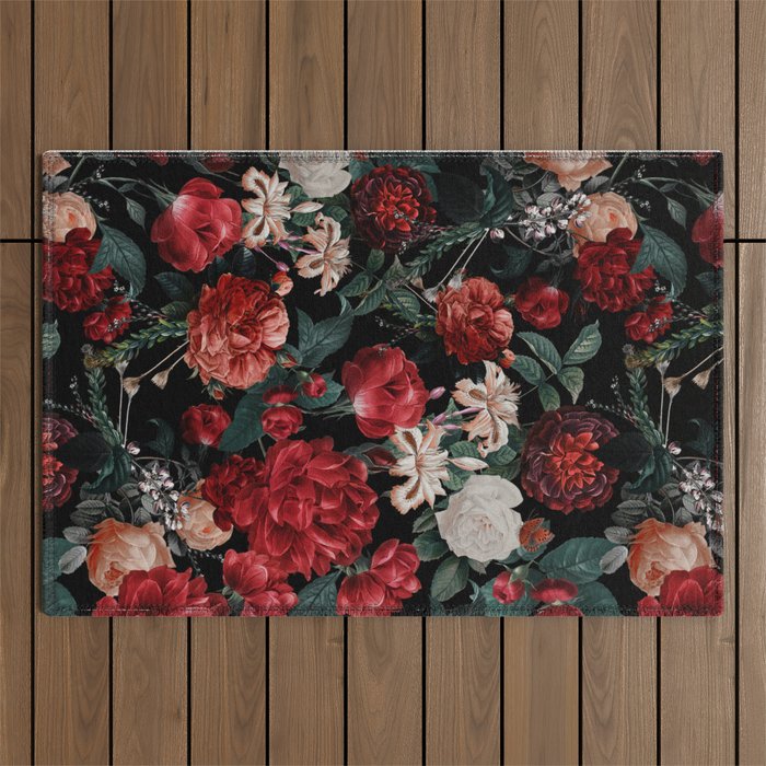 Night Garden Roses Outdoor Rug Gallery Image 1