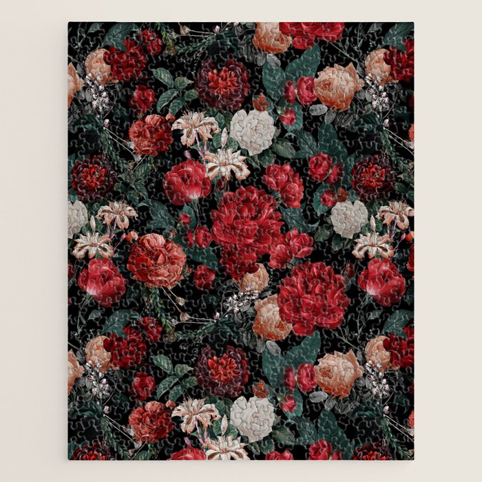 Night Garden Roses Jigsaw Puzzle Gallery Image 1