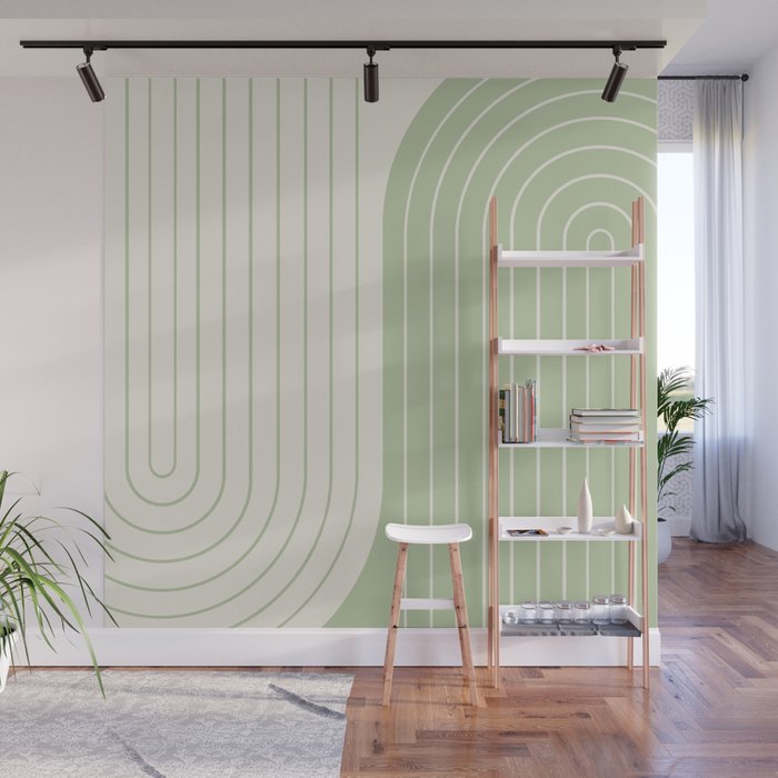 Two Tone Line Curvature XVI Wall Mural Gallery Image 1