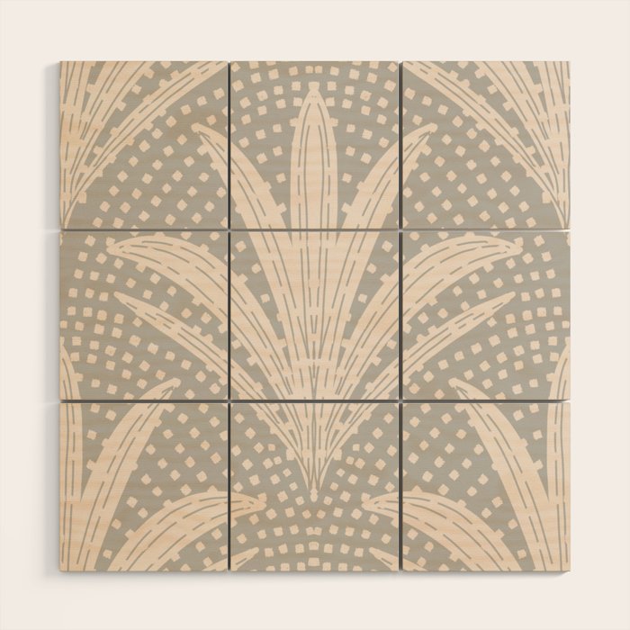 Boho Rustic Palm Radiance Soft Grey Wood Wall Art Gallery Image 1