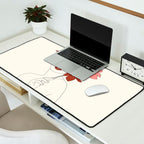 Colorful Thoughts Minimal Line Art Woman with Orchids Desk Mat Gallery Image 2