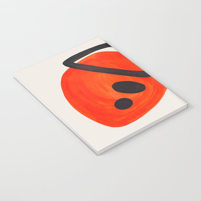 Colorful Mid Century Modern Abstract Fun Shapes Patterns Space Age Orange Yellow Orbit Bubbles Notebook Gallery Image 3