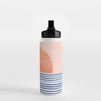 Summer Sunrise Minimal Abstract Landscape Water Bottle Gallery Image 2