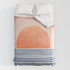 Summer Sunrise Minimal Abstract Landscape Comforter Gallery Image 6