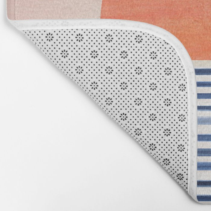 Summer Sunrise Minimal Abstract Landscape Bath Mat Gallery Image 2
