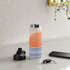 Summer Sunrise Minimal Abstract Landscape Water Bottle Gallery Image 5