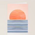 Summer Sunrise Minimal Abstract Landscape Stationery Card Gallery Image 2