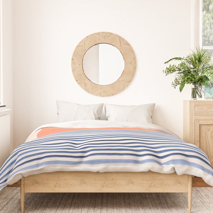 Summer Sunrise Minimal Abstract Landscape Duvet Cover Gallery Image 3