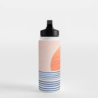 Summer Sunrise Minimal Abstract Landscape Water Bottle Gallery Image 3