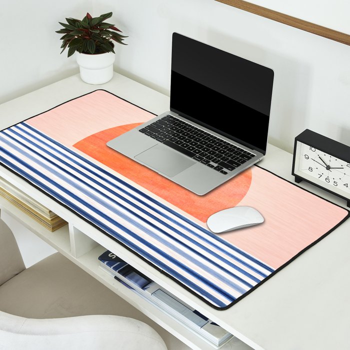 Summer Sunrise Minimal Abstract Landscape Desk Mat Gallery Image 2