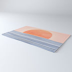 Summer Sunrise Minimal Abstract Landscape Rug Gallery Image 3