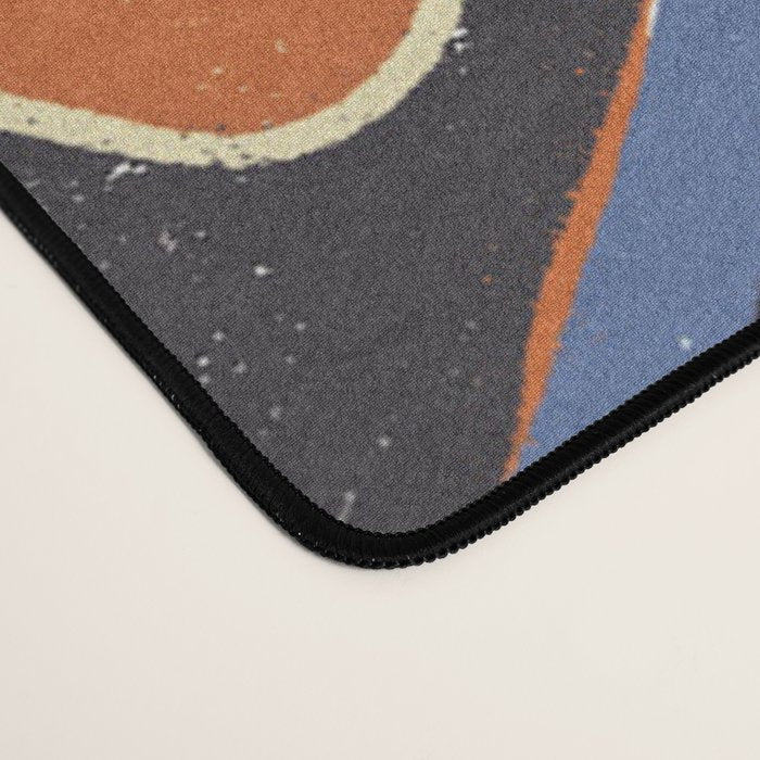Retro marble in blue Desk Mat Gallery Image 4