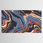 Retro marble in blue Tablecloth Gallery Image 2
