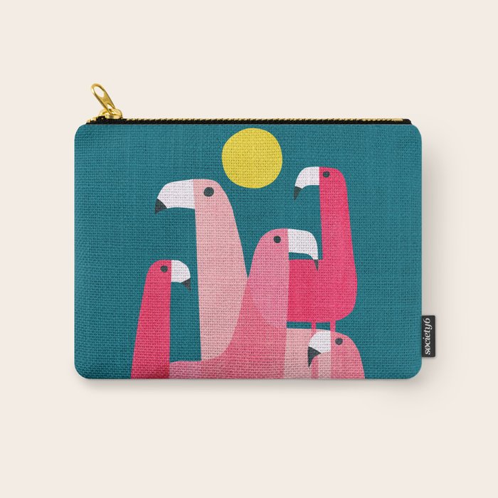 Pink flamingoes Carry All Pouch Gallery Image 1