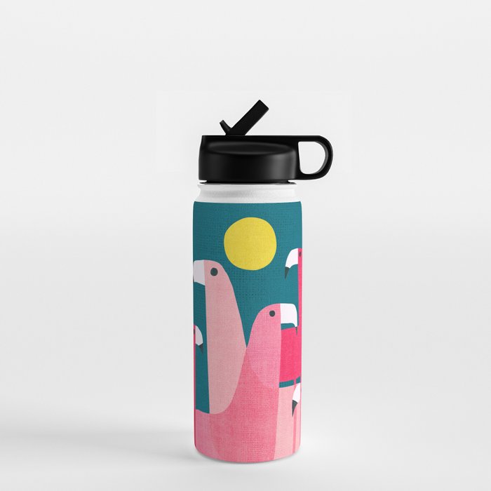 Pink flamingoes Water Bottle Gallery Image 1