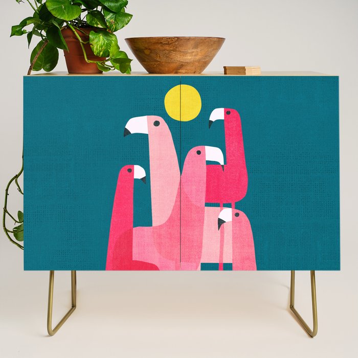 Pink flamingoes Credenza Gallery Image 1