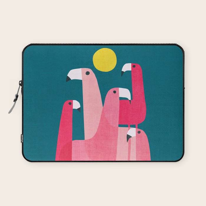 Pink flamingoes Laptop Sleeve Gallery Image 1