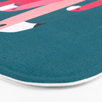 Pink flamingoes Bath Mat Gallery Image 3