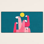 Pink flamingoes Desk Mat Gallery Image 3