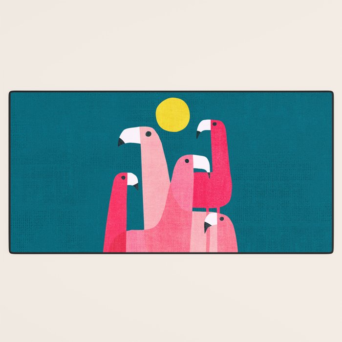 Pink flamingoes Desk Mat Gallery Image 3