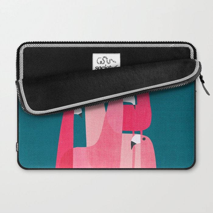 Pink flamingoes Laptop Sleeve Gallery Image 2
