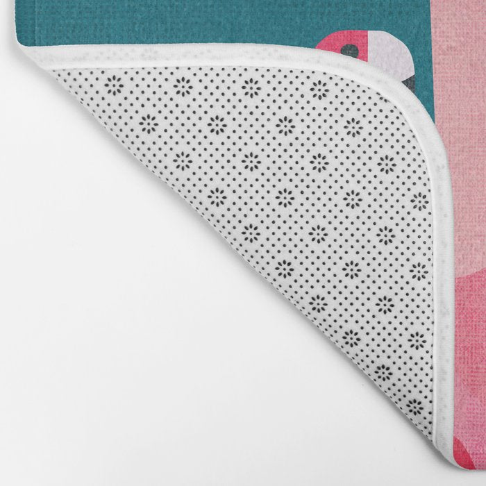 Pink flamingoes Bath Mat Gallery Image 2