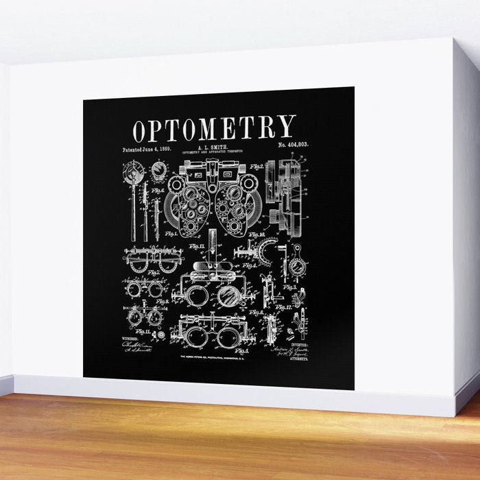 Optometrist Optometry Eye Doctor Tools Vintage Patent Print Wall Mural Gallery Image 2
