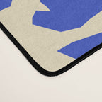Abstract blue flower collage art pattern Desk Mat Gallery Image 4