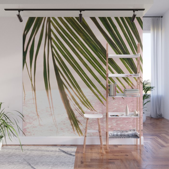 Tropical Sunset Ocean Palm Dream #2 #tropical #beach #wall #decor #art #society6 Wall Mural Gallery Image 1