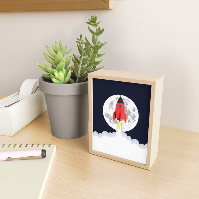 Rocket lift off Mini Art Print Gallery Image 2