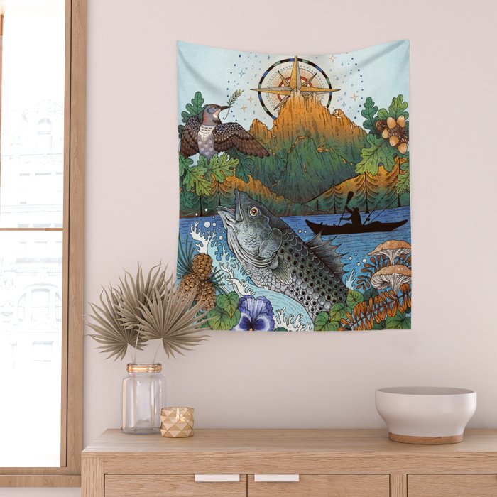 Camping Wall Tapestry Gallery Image 2