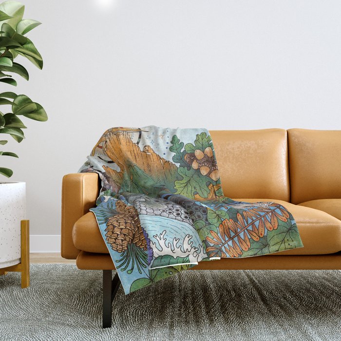 Camping Throw Blanket Gallery Image 1