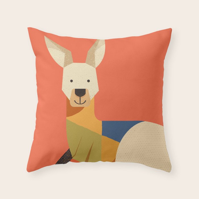 Kangaroo Throw Pillow Gallery Image 1