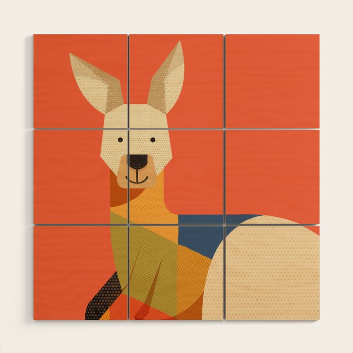 Kangaroo Wood Wall Art Gallery Image 1