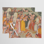Girls Spraying Each Other at Holi c. 1640-50 Northwestern India, Rajasthan, Rajput Kingdom of Bikaner Gum tempera, ink, and gold on paper  Placemat Gallery Image 1